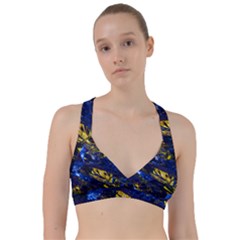 Space Futuristic Shiny Abstraction Flash Colorful Sweetheart Sports Bra by Pakemis