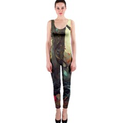 Abstract Texture Forest Trees Fruits Nature Leaves One Piece Catsuit