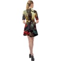 Abstract Texture Forest Trees Fruits Nature Leaves Belted Shirt Dress View2