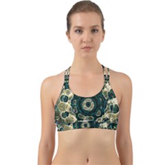 Fractal Glowing Kaleidoscope Wallpaper Art Design Back Web Sports Bra by Pakemis