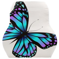 Blue And Pink Butterfly Illustration, Monarch Butterfly Cartoon Blue, Cartoon Blue Butterfly Free Pn Car Seat Back Cushion 