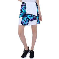 Blue And Pink Butterfly Illustration, Monarch Butterfly Cartoon Blue, Cartoon Blue Butterfly Free Pn Tennis Skirt