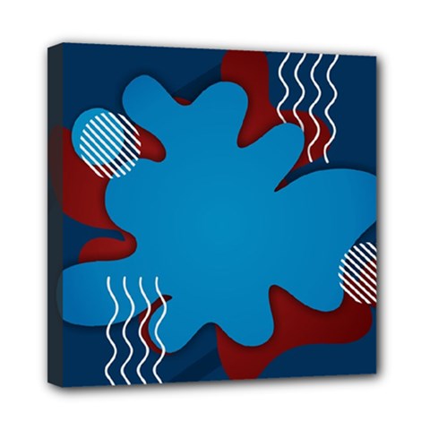 Background Abstract Design Blue Mini Canvas 8  X 8  (stretched)