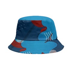 Background Abstract Design Blue Bucket Hat by Ravend