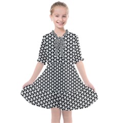 Abstract Background Pattern Geometric Kids  All Frills Chiffon Dress