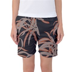 Leaf Leaves Pattern Print Women s Basketball Shorts by Ravend