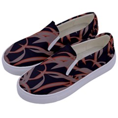 Leaf Leaves Pattern Print Kids  Canvas Slip Ons