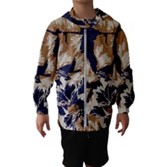 Abstract Flowers Background Pattern Kids  Hooded Windbreaker