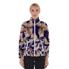 Abstract Flowers Background Pattern Women s Bomber Jacket