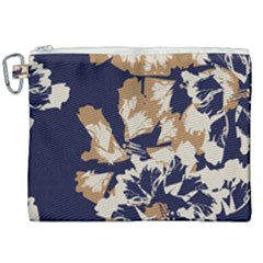 Abstract Flowers Background Pattern Canvas Cosmetic Bag (xxl)