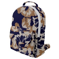 Abstract Flowers Background Pattern Flap Pocket Backpack (small) by Ravend
