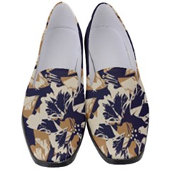 Abstract Flowers Background Pattern Women s Classic Loafer Heels