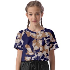 Abstract Flowers Background Pattern Kids  Basic Tee