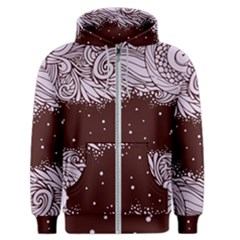 Ornamental Leaves Wallpaper Plants Men s Zipper Hoodie by Ravend