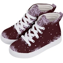 Ornamental Leaves Wallpaper Plants Kids  Hi-top Skate Sneakers