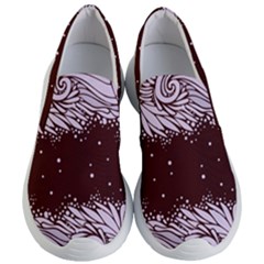 Ornamental Leaves Wallpaper Plants Women s Lightweight Slip Ons