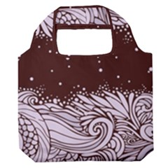 Ornamental Leaves Wallpaper Plants Premium Foldable Grocery Recycle Bag