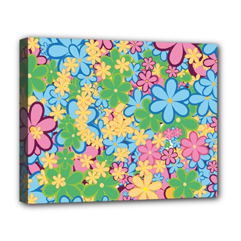 Flower Spring Background Blossom Deluxe Canvas 20  X 16  (stretched) by Ravend