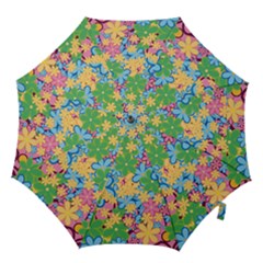 Flower Spring Background Blossom Hook Handle Umbrellas (large)