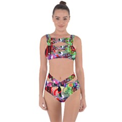 Social Media Interaction Woman Bandaged Up Bikini Set 