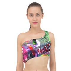 Social Media Interaction Woman Spliced Up Bikini Top 