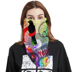 Social Media Interaction Woman Face Covering Bandana (triangle)