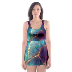Abstract Galactic Skater Dress Swimsuit