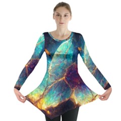 Abstract Galactic Long Sleeve Tunic  by Ravend