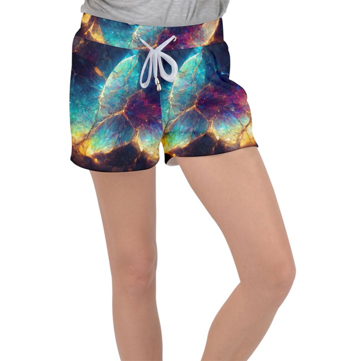 Abstract Galactic Velour Lounge Shorts