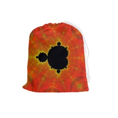 Fractal Mandelbrot Set Pattern Art Drawstring Pouch (large) by Ravend