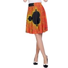 Fractal Mandelbrot Set Pattern Art A-line Skirt by Ravend