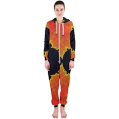 Fractal Mandelbrot Set Pattern Art Hooded Jumpsuit (ladies)