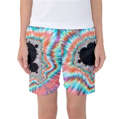 Fractal Abstract Background Women s Basketball Shorts by Ravend