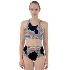 Fractal Abstract Background Racer Back Bikini Set