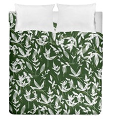 Leaves Pattern Wallpaper Watercolor Duvet Cover Double Side (queen Size)