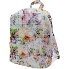 Dirt Puzzle Scrap Book Background Zip Up Backpack