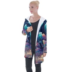 Quantum Physics Dreaming Lucid Longline Hooded Cardigan by Ravend