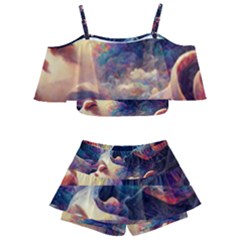 Quantum Physics Dreaming Lucid Kids  Off Shoulder Skirt Bikini