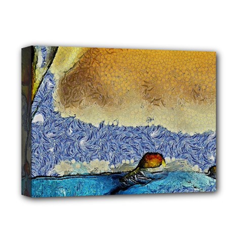 Abstract Painting Art Texture Deluxe Canvas 16  X 12  (stretched) 