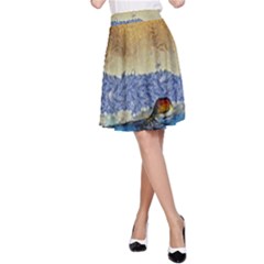 Abstract Painting Art Texture A-line Skirt