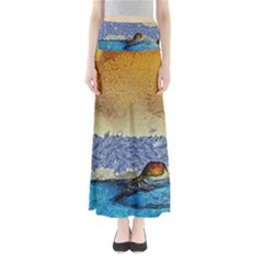Abstract Painting Art Texture Full Length Maxi Skirt