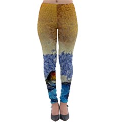 Abstract Painting Art Texture Lightweight Velour Leggings