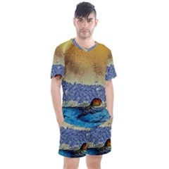 Abstract Painting Art Texture Men s Mesh Tee And Shorts Set