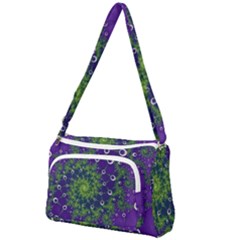 Fractal Spiral Abstract Background Front Pocket Crossbody Bag