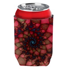 Fractals Abstract Art Red Spiral Can Holder