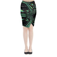 Art Pattern Abstract Design Midi Wrap Pencil Skirt