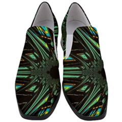 Art Pattern Abstract Design Women Slip On Heel Loafers