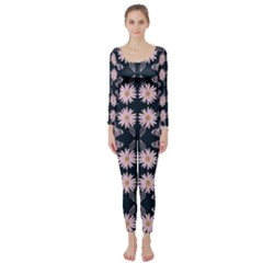 Flowers Daisies Spring Summer Long Sleeve Catsuit by Ravend