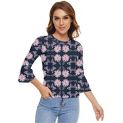 Flowers Daisies Spring Summer Bell Sleeve Top