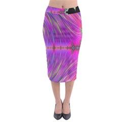 Fractal Fractals Abstract Art Midi Pencil Skirt